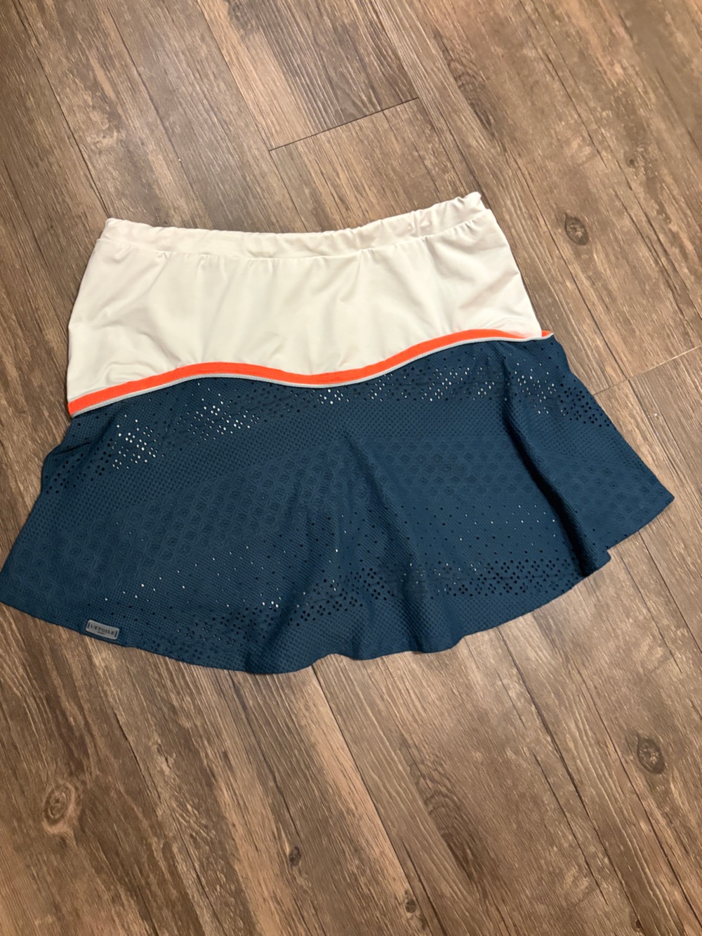L’ Etoile Sport Active Mini Skort with lace detail & Orange Trim